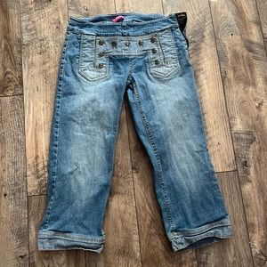 BCBG cropped sailor jean